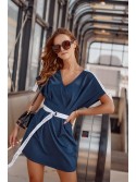 Rochie croita cu curea, bleumarin FI662 - Magazin online - Boutique